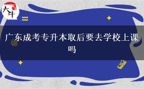 廣東成考專升本取后要去學(xué)校上課嗎