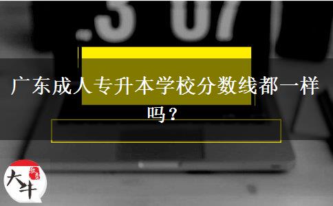 廣東成人專升本學(xué)校分?jǐn)?shù)線都一樣嗎？