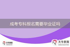 成考?？茍?bào)名需要畢業(yè)證嗎