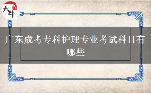 廣東成考?？谱o理專業(yè)考試科目有哪些