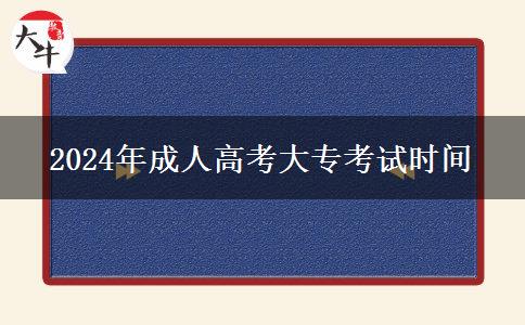 2024年成人高考大?？荚嚂r(shí)間