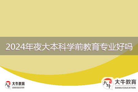 2024年夜大本科學前教育專業(yè)好嗎