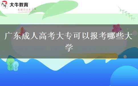 廣東成人高考大?？梢詧?bào)考哪些大學(xué)