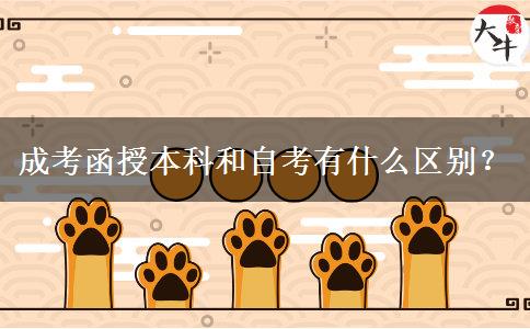 成考函授本科和自考有什么區(qū)別？