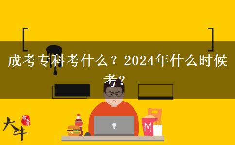 成考?？瓶际裁?？2024年什么時(shí)候考？