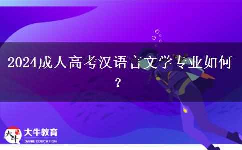 2024成人高考漢語言文學(xué)專業(yè)如何？