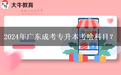 2024年廣東成考專升本考啥科目？