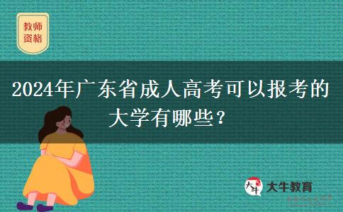 2024年廣東省成人高考可以報(bào)考的大學(xué)有哪些？