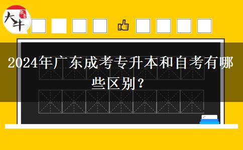 2024年廣東成考專升本和自考有哪些區(qū)別？