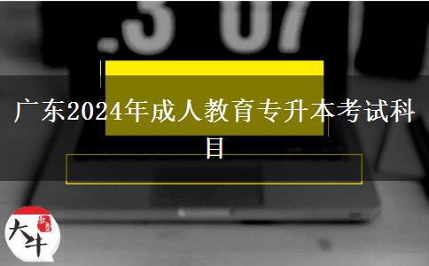 廣東2024年成人教育專升本考試科目