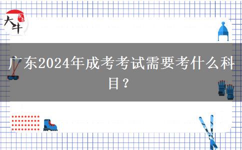 廣東2024年成考考試需要考什么科目？