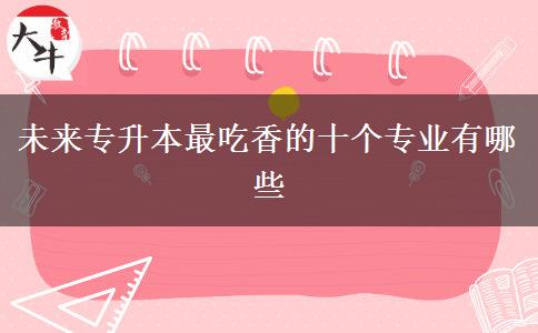未來(lái)專(zhuān)升本最吃香的十個(gè)專(zhuān)業(yè)有哪些