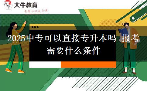 2025中?？梢灾苯訉Ｉ締?報(bào)考需要什么條件