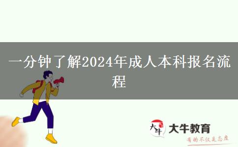 一分鐘了解2024年成人本科報名流程