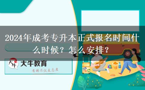 2024年成考專升本正式報(bào)名時(shí)間什么時(shí)候？怎么安排？