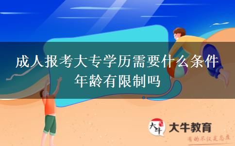 成人報考大專學歷需要什么條件 年齡有限制嗎
