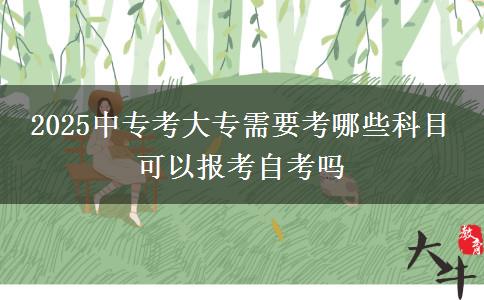 2025中?？即髮Ｐ枰寄男┛颇?可以報考自考嗎