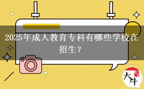 2025年成人教育?？朴心男W(xué)校在招生？