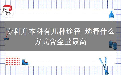 專(zhuān)科升本科有幾種途徑 選擇什么方式含金量最高