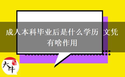 成人本科畢業(yè)后是什么學歷 文憑有啥作用