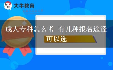 成人?？圃趺纯?有幾種報(bào)名途徑可以選