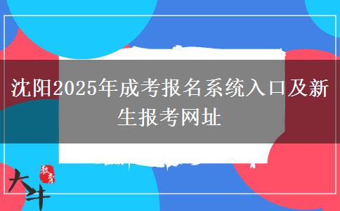 沈陽2025年成考報(bào)名系統(tǒng)入口及新生報(bào)考網(wǎng)址