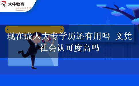 現(xiàn)在成人大專學歷還有用嗎 文憑社會認可度高嗎
