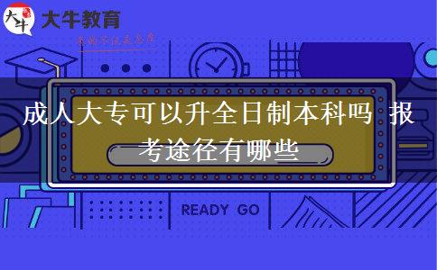 成人大?？梢陨罩票究茊?報(bào)考途徑有哪些