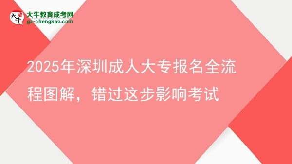 2025年深圳成人大專報名全流程圖解，錯過這步影響考試圖片