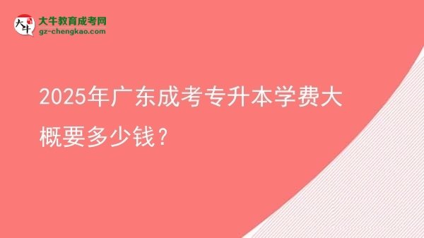 2025年廣東成考專升本學(xué)費(fèi)大概要多少錢？圖片