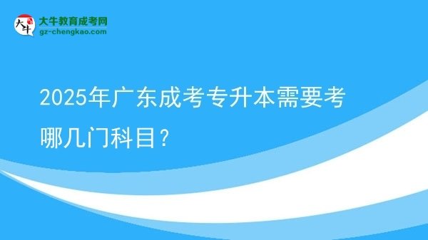 2025年廣東成考專(zhuān)升本需要考哪幾門(mén)科目？圖片