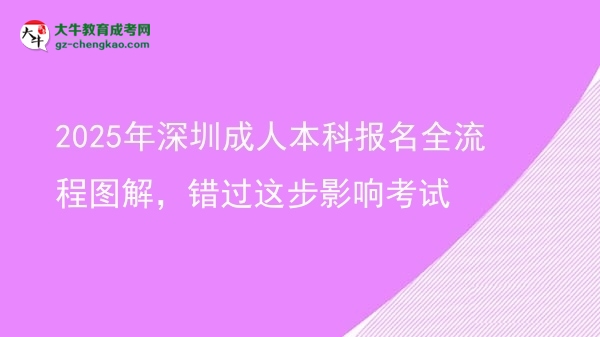 2025年深圳成人本科報(bào)名全流程圖解，錯(cuò)過這步影響考試圖片
