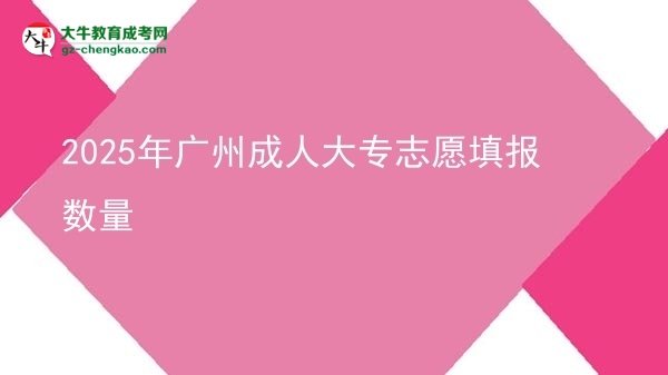2025年廣州成人大專志愿填報數(shù)量圖片